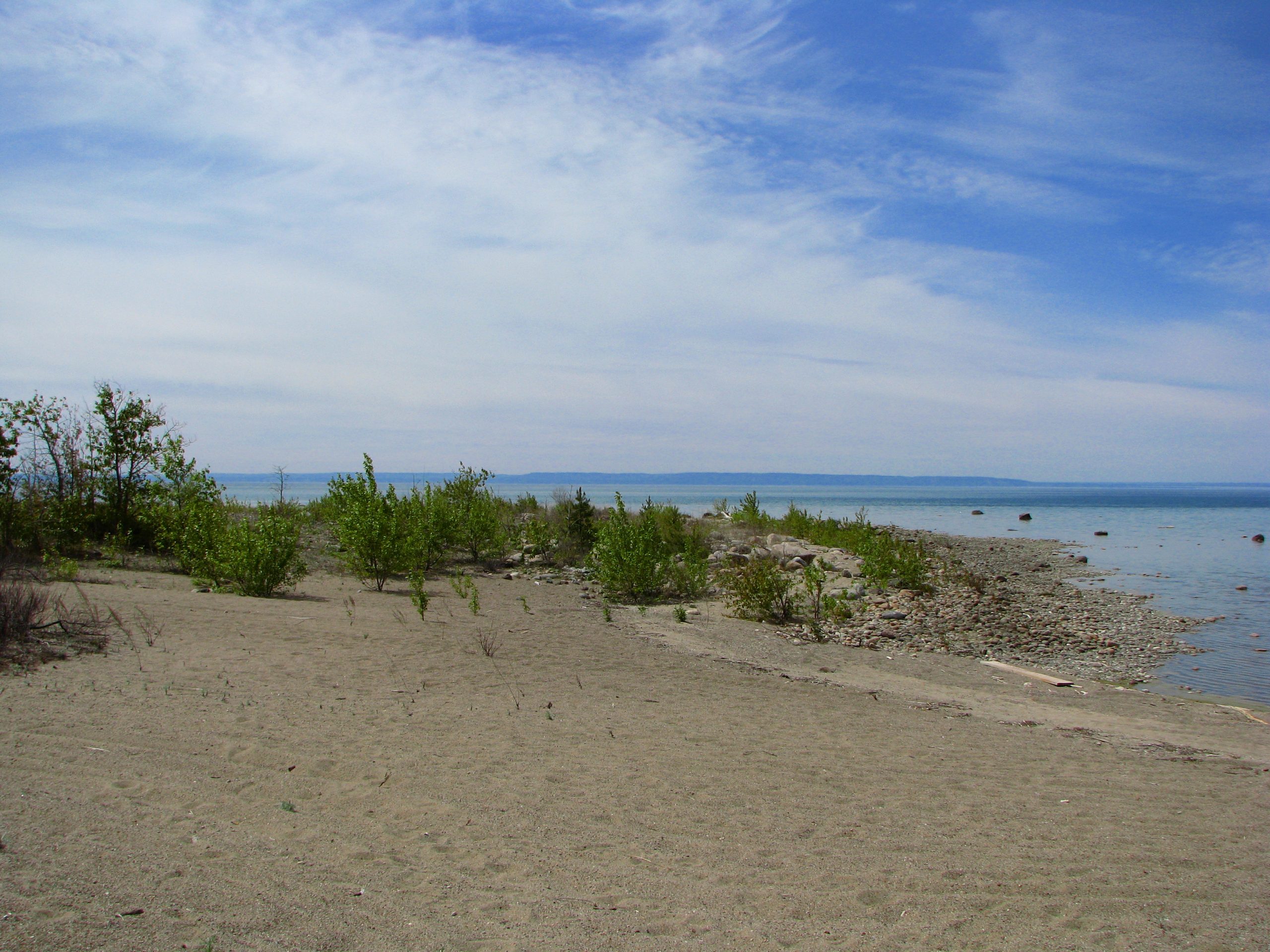 A sandy point on Georgian Bay
