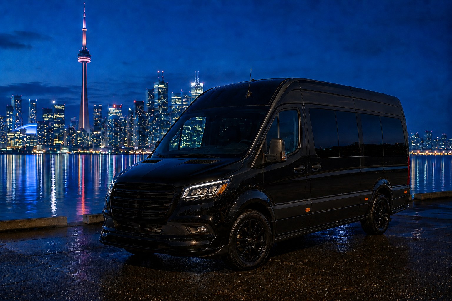 The Mercedes Sprinter, up to 14 passengers