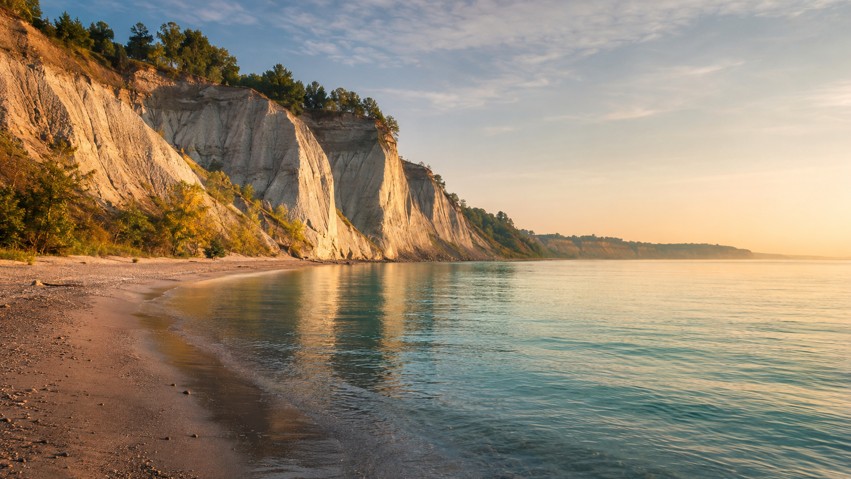 Scarborough Bluffs at golden hour